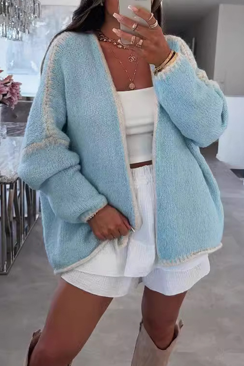 Avslappnad lös och mysig vinterkofta för kvinnor