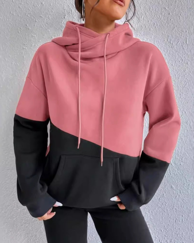 Mysig varm vinterjacka med huva för kvinnor