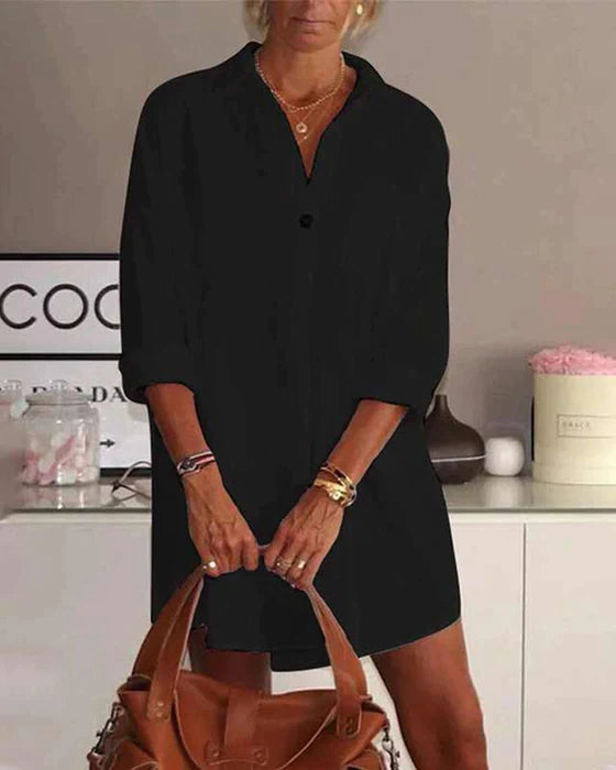 Elegant långärmad poloblus för kvinnor