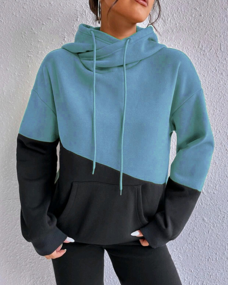 Mysig varm vinterjacka med huva för kvinnor