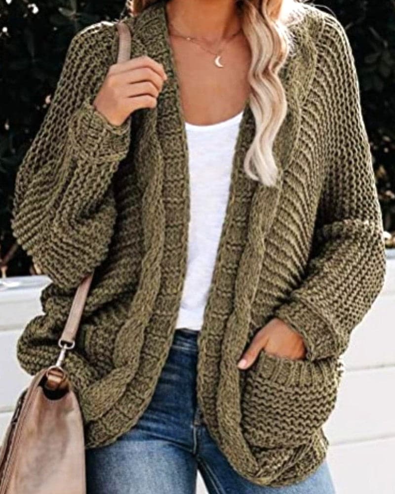 Avslappnad snygg vinterkofta kappa för kvinnor