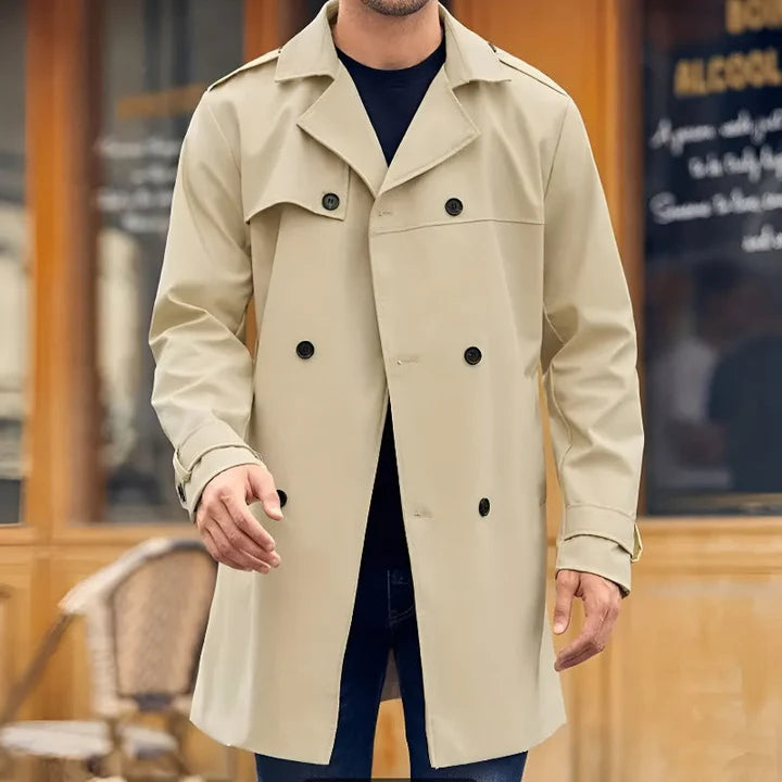 Klassisk vintage trenchcoat för män
