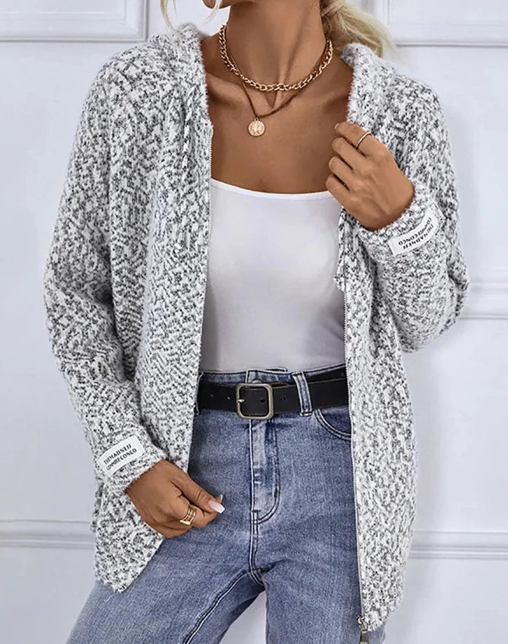 Elegant mångsidig vinterjacka med huva för kvinnor