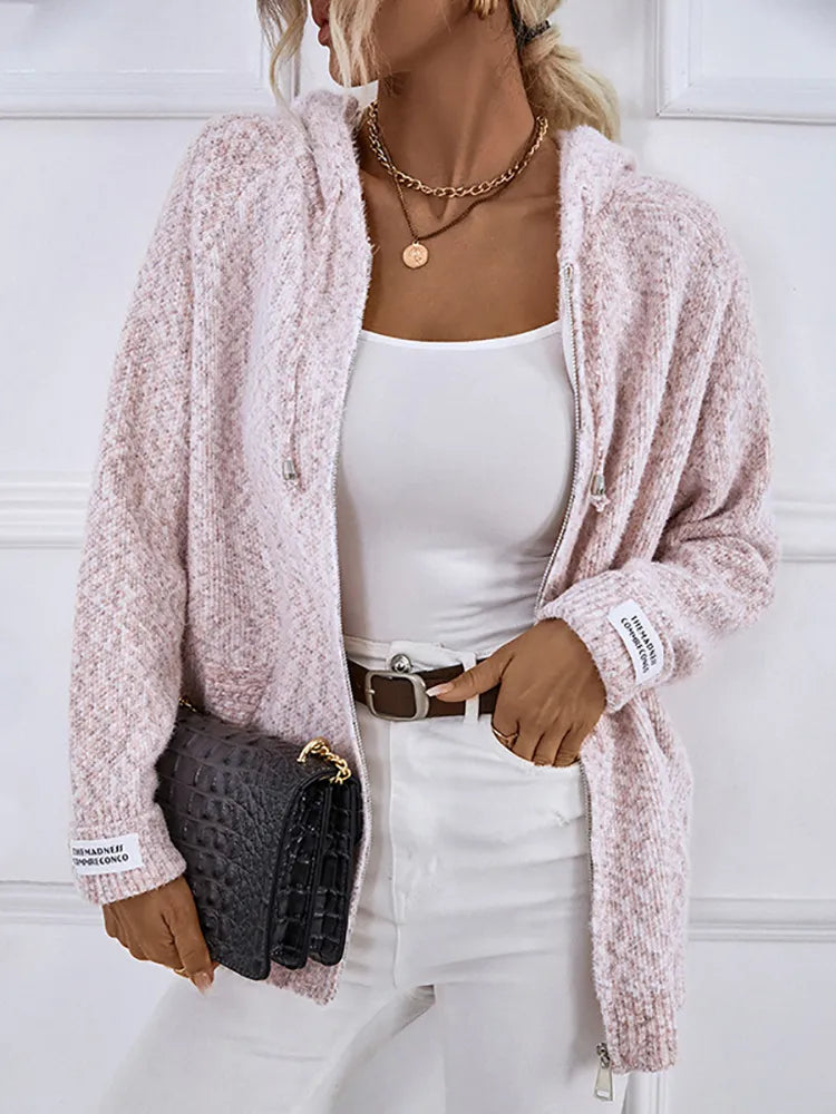 Elegant mångsidig vinterjacka med huva för kvinnor