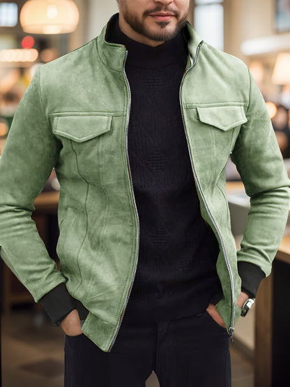 Elegant klassisk dragkedja vinterjacka för män