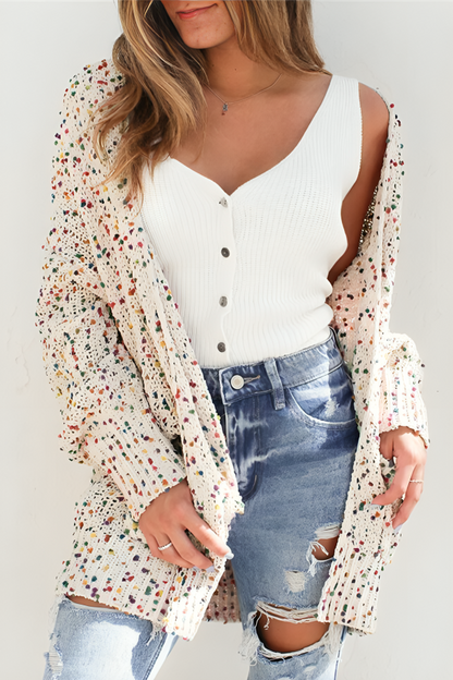 Avslappnad chic kofta för kvinnor