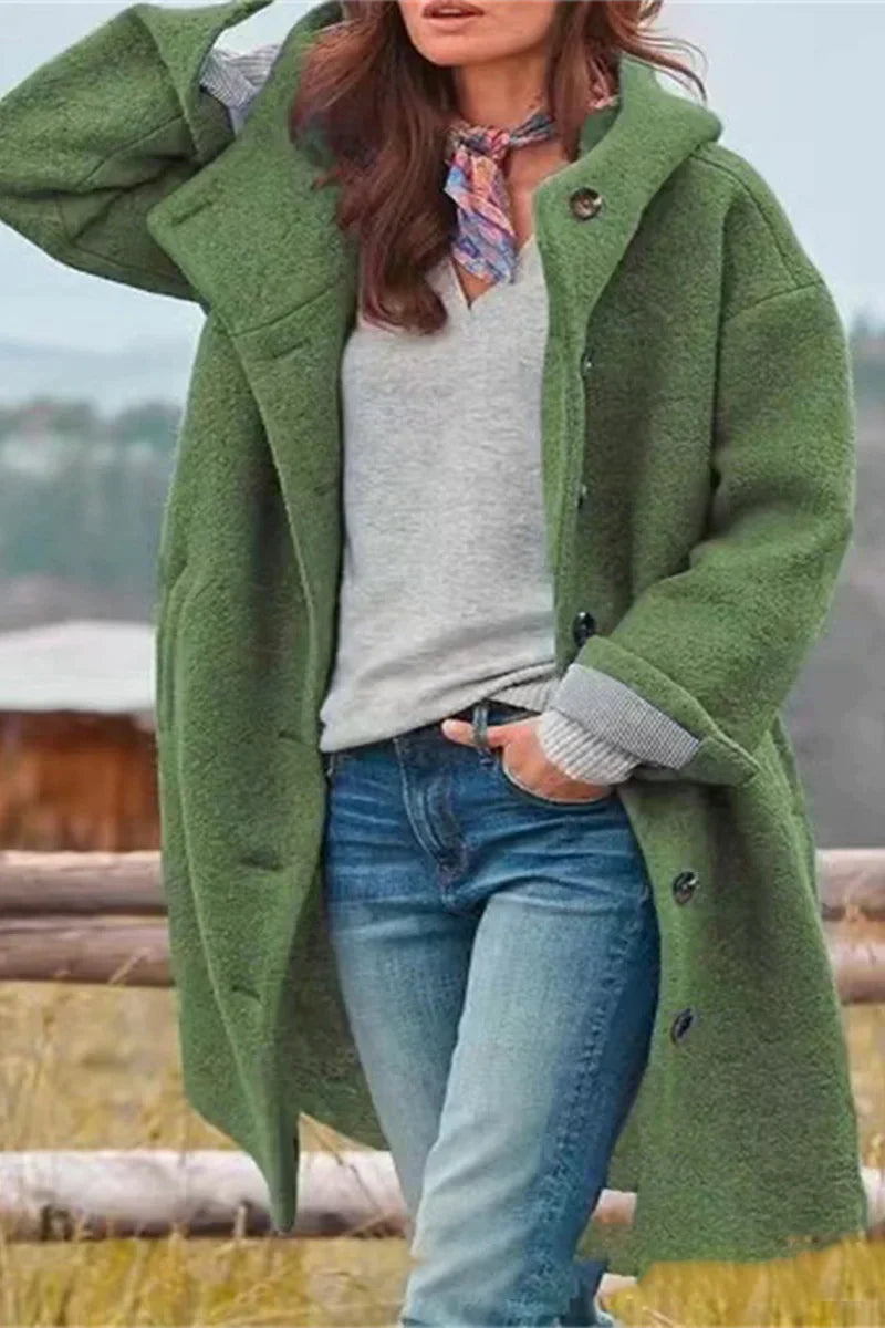 Varm lös huva jacka kappa för kvinnor