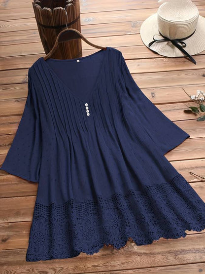 Lös trendiga och fashionabla blusar för kvinnor