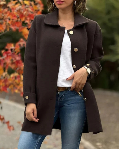 Elegant mysig och varm vinterjacka kappa för kvinnor