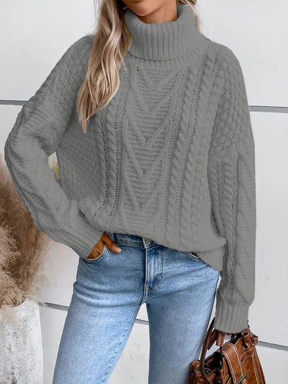 Snygg mjuk bekväm stickad tröja för kvinnor