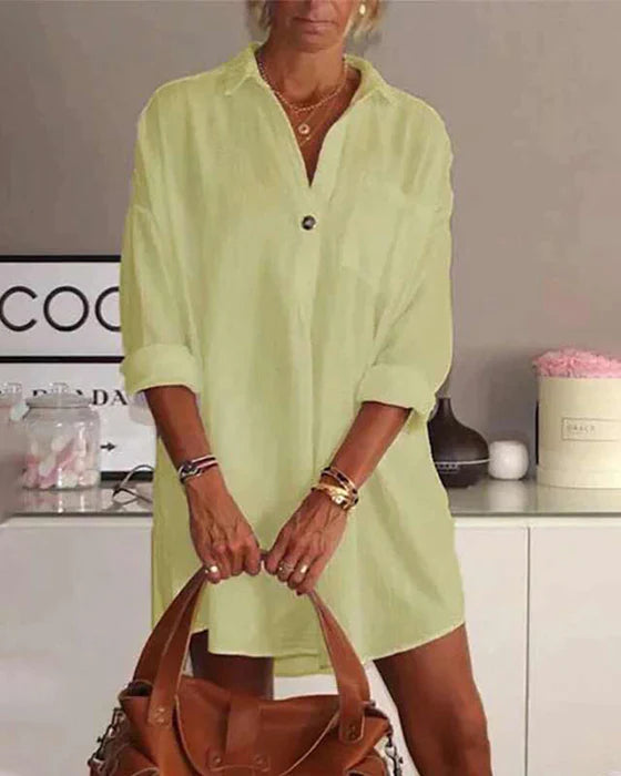 Elegant långärmad poloblus för kvinnor