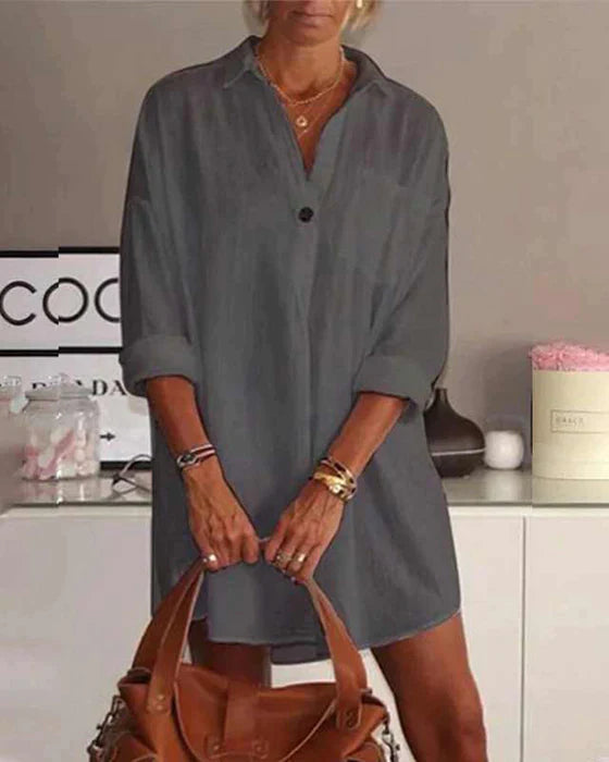 Elegant långärmad poloblus för kvinnor