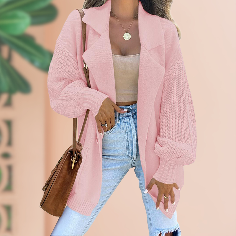 Oversize mysig vinterkofta för kvinnor