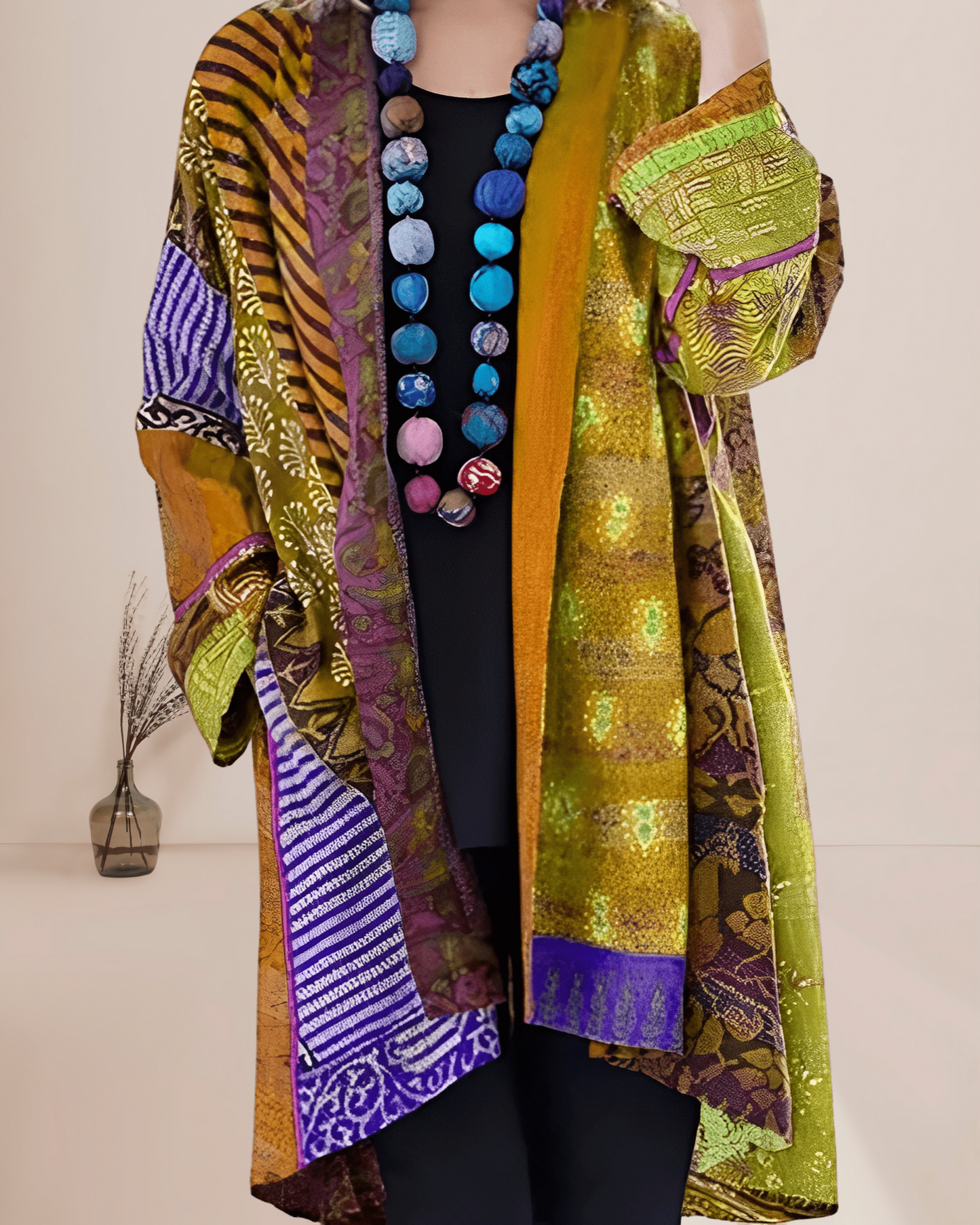 Snygg mångsidig vintage kofta för kvinnor