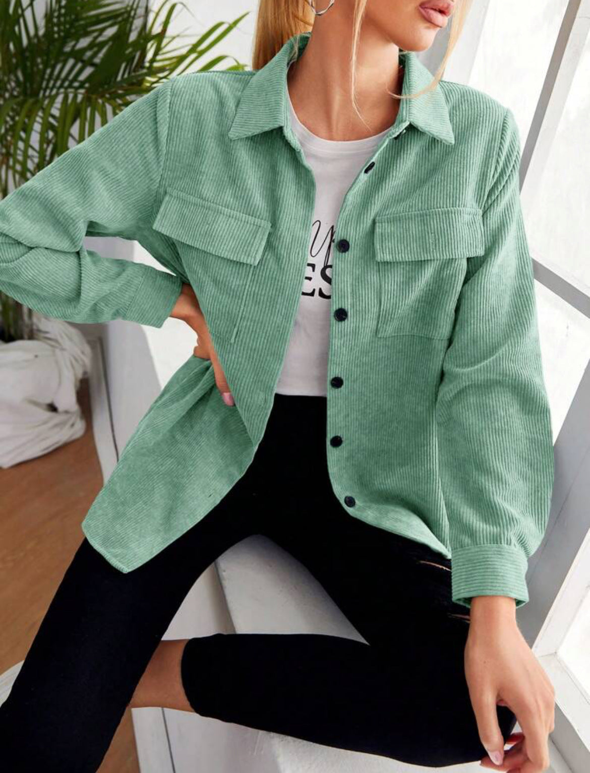 Snygg manchesterjacka kappa för kvinnor