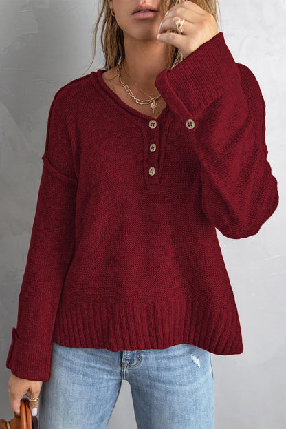 Lös avslappnad snygg vintertröja för kvinnor