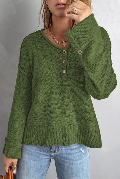 Lös avslappnad snygg vintertröja för kvinnor