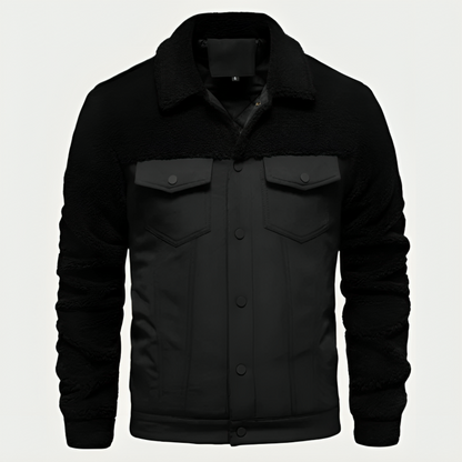 Snygg klassisk knäppt jacka med bröstfickor för män