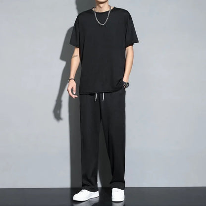 Avslappnad skjorta och byxor set för män