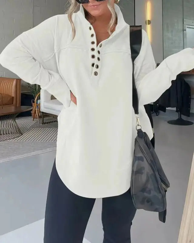 Lös tjock vintertröja för kvinnor