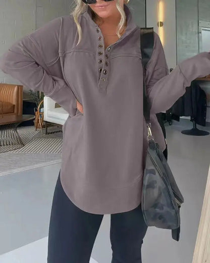 Lös tjock vintertröja för kvinnor