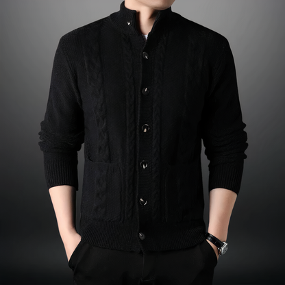 Snygg klassisk stickad kofta för män