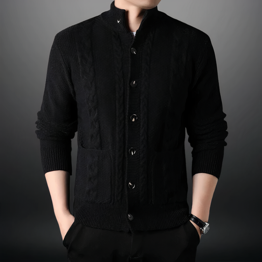 Snygg klassisk stickad kofta för män
