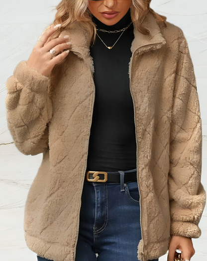 Snygg varm mjuk vinterjacka för kvinnor