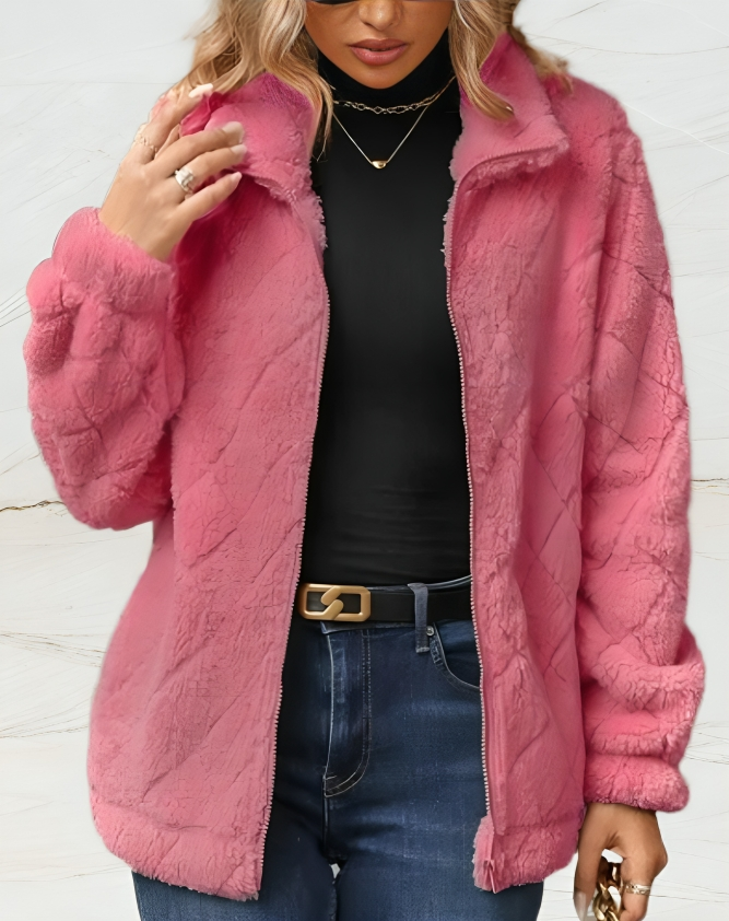 Snygg varm mjuk vinterjacka för kvinnor