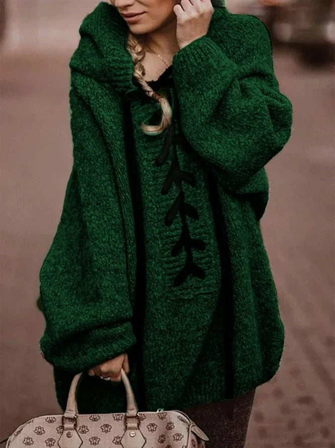 Lös avslappnad vintertröja för kvinnor