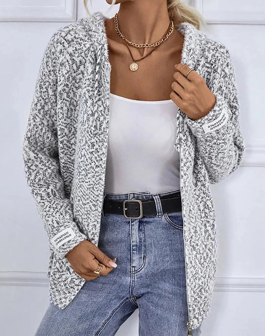 Elegant mångsidig vinterjacka med huva för kvinnor